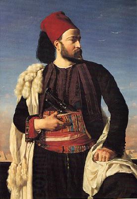 Leon Benouville Portrait of Leconte de Floris in an Egyptian Army Uniform oil painting picture
